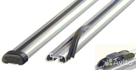 Поперечина стандарт+ с креплением скоба на рейлинг