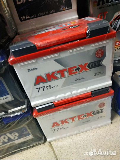 Аккумулятор актех 77а EFB