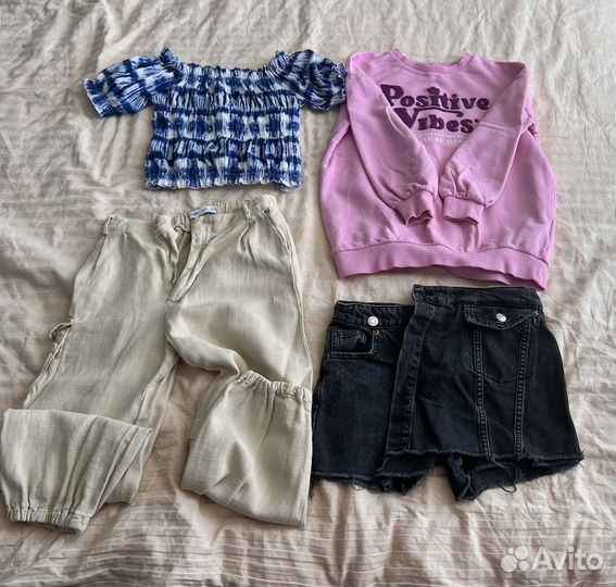 Пакет одежды Zara и Benetton на девочку 7-9 лет