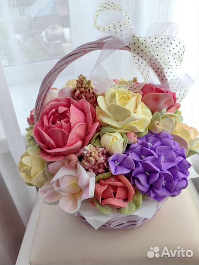 Букет из зефира, букет на выпускной, цветы