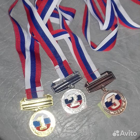 Медаль за 2 место серебряная спортивная Магазин