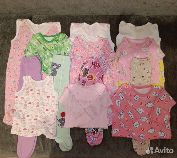 Детские вещи пакетом для девочек от 0 до 86