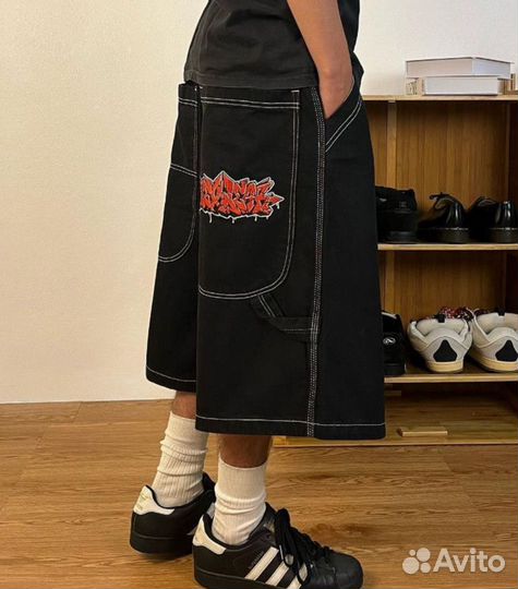 Джинсы широкие jnco шорты