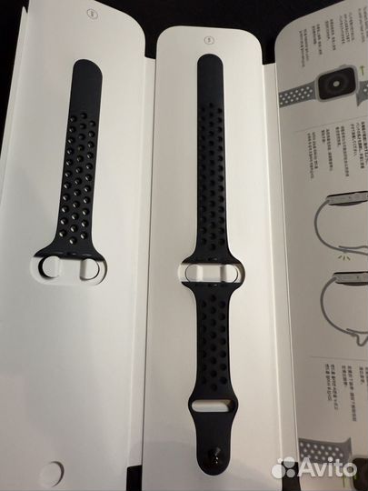 Ремешок apple watch nike black 44mm