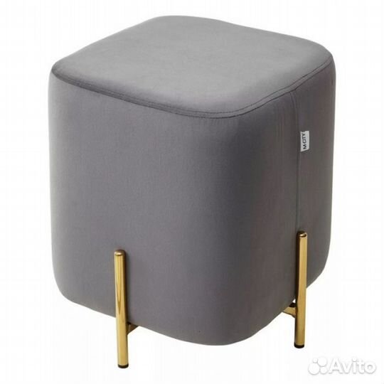 Пуф для гостиной ares bluvel-14 grey / gold