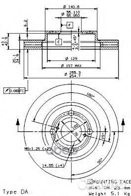 Диск тормозной Standard перед 09982410 Brembo