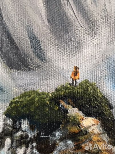 Картина маслом горный пейзаж