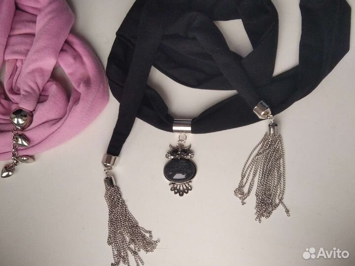 Шарфы с украшениями