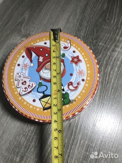 Банка для печенья Дед Мороз металл