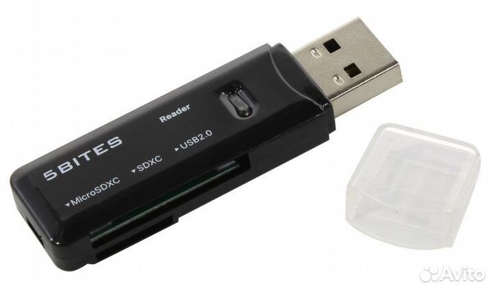 Картридер 5Bites RE2-100BK (USB2.0)