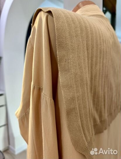 Рубашка женская новая тенсель с шарфиком