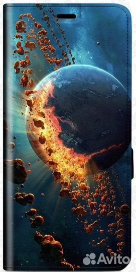 Чехол-книжка с принтом для Tecno Pova 3