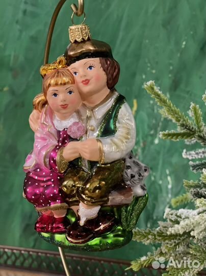 Елочные игрушки стекло польша Renifer