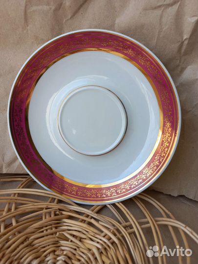 Бокал с блюдцем Дулёво новый