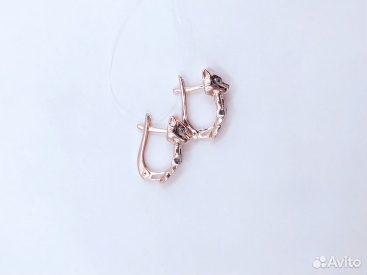 Серьги с фианитами