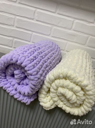 Плед плюшевый из alize puffy