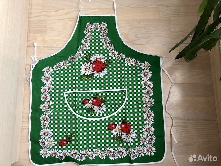 Кухонный фартук поварской для готовки, зелёный