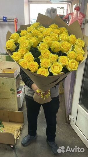 Желтые розы букет цветов