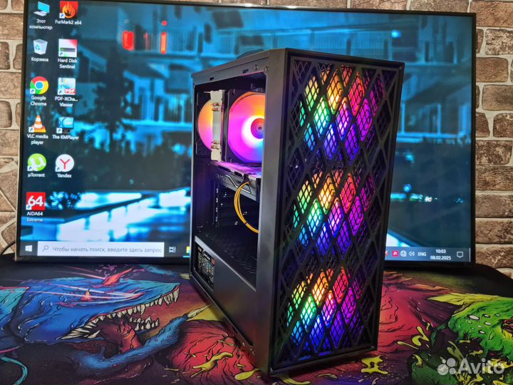 Игровой пк 10ядер/20потоков/64GB/RX 8GB/SSD512