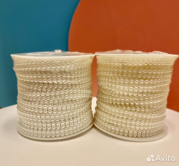 Полубусины на нитке, цена за упаковку