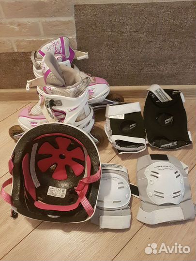 Ролики с защитой на колени,ладони и шлем