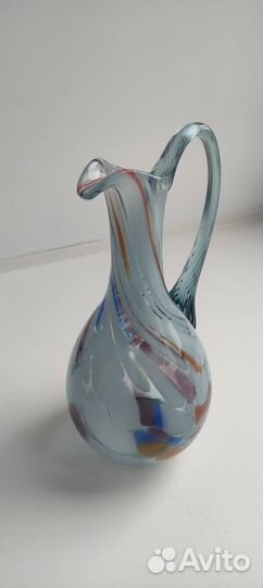 Кувшин цветное стекло СССР