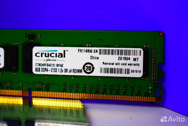 Память DDR4 ECC REG micron 8GB 2133 MH