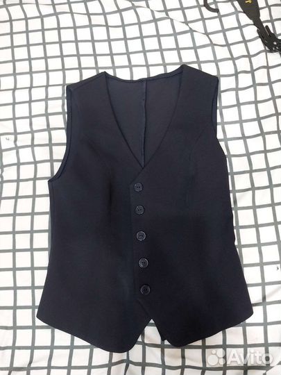 Жилетка для девочки школьная синяя