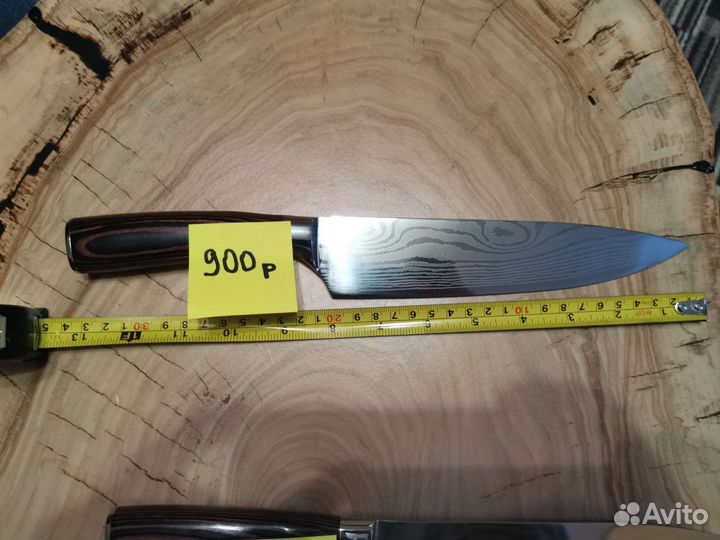 Кухонные ножи с дизайном дамасской стали