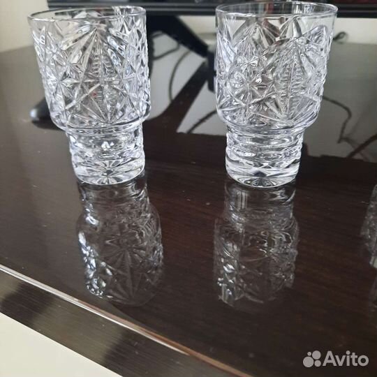 Хрустальные стопки, салатник из СССР