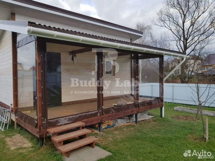 Мягкие окна с москитными сетками для беседки