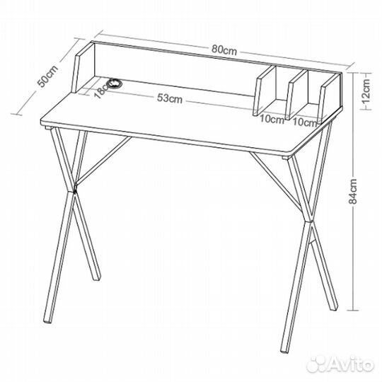 Стол на металлокаркасе 