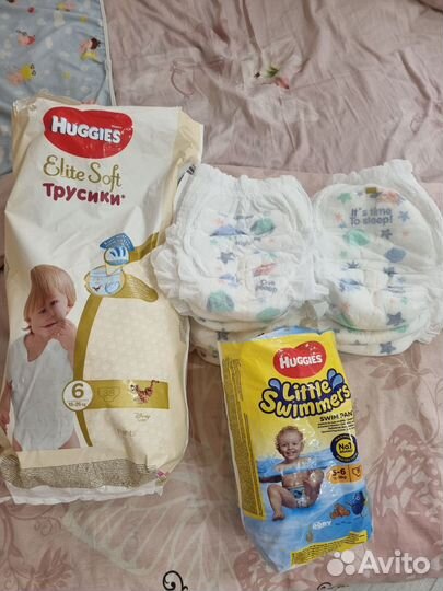 Трусики хаггис 6, ночные manu и для плавания