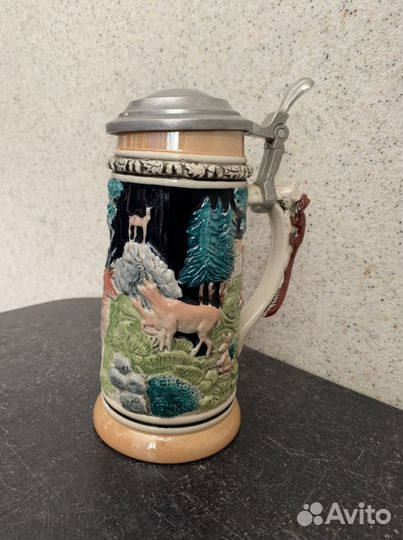 Пивная кружка германия с крышкой