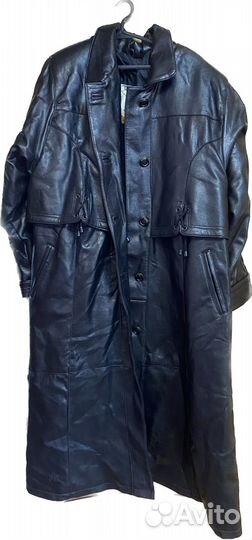 Кожаный тренч