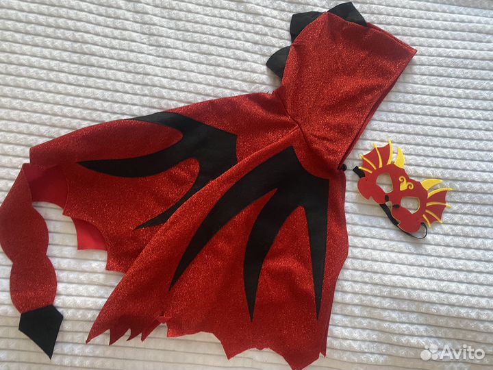 Костюм дракона динозавра (накидка +маска)