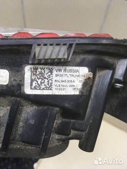 Фонарь внутренний задний правый Skoda Rapid