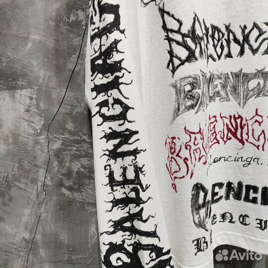 Белый лонгслив Balenciaga женский