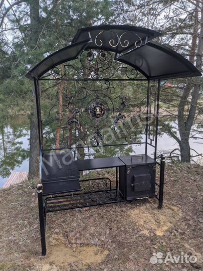 Мангал в стиле лофт