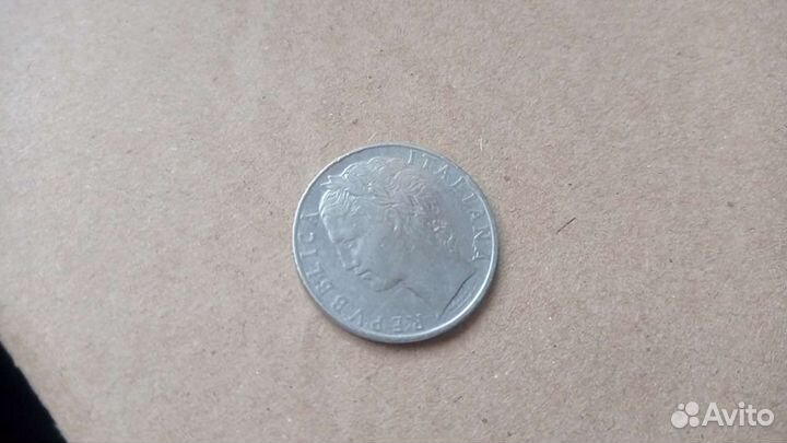 Монета 100 лир 1956 г
