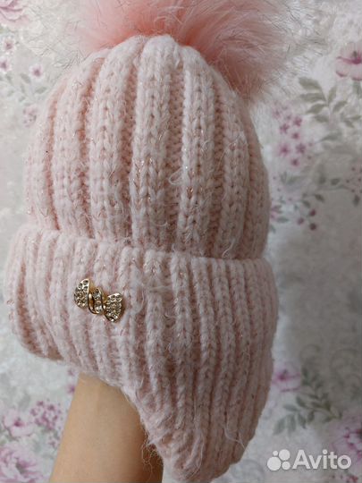 Шапка зимняя для девочки 50 52