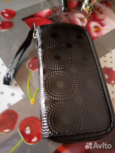 Кошелек женский чёрный новый кож.зам