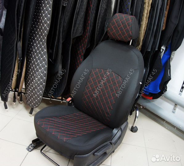 Авточехлы Ford Focus 2 жаккард ромб