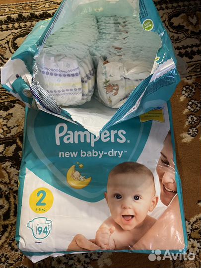 Подгузники Pampers new baby-dry