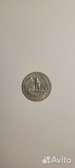 Серебряная монета ouarter dollar (1971г.) США