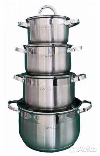 Набор кастрюль 8 в 1