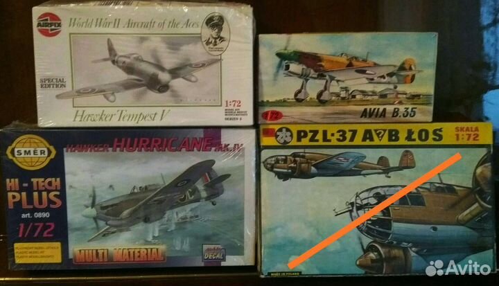 Сборные модели самолетов 1:72 Fujimi, KP, Airfix