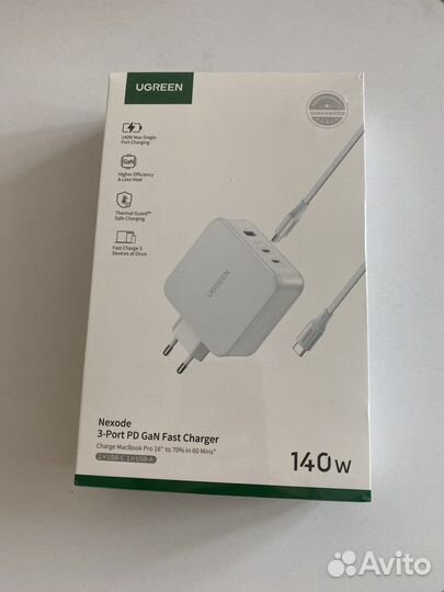 Зарядное устройство ugreen CD289 140W с кабелем 2м