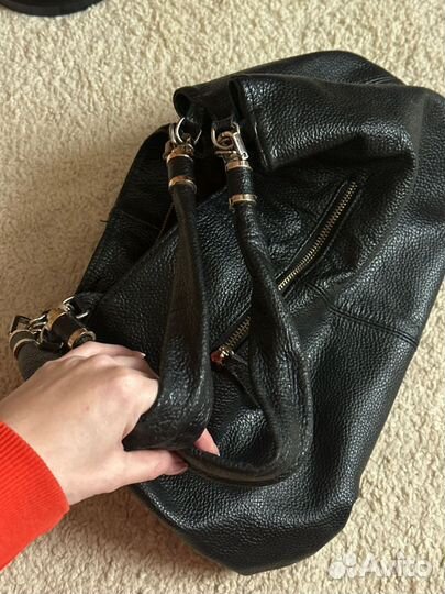 Сумка телячья кожа чёрная Tods