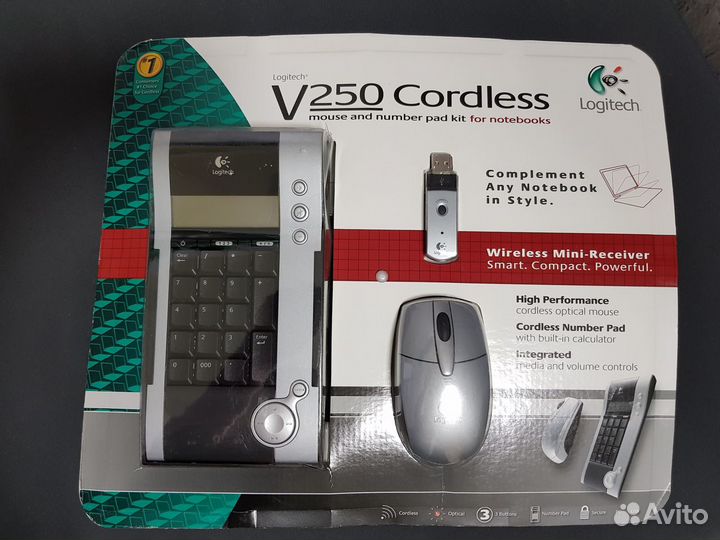 Мышь и цифровой блок беспроводные Logitech V250